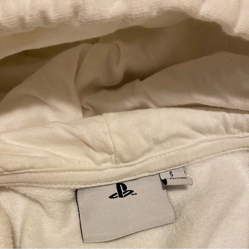 Sony PlayStation Women’s Crop Top White Hoodie - Picture 3 of 3